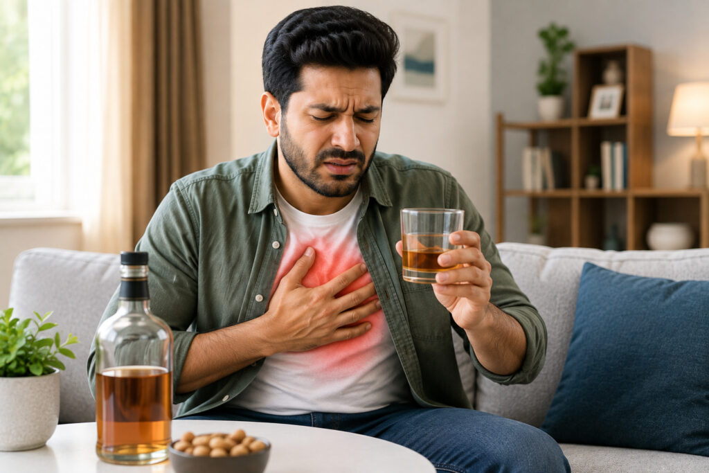 Can Alcohol cause heartburn